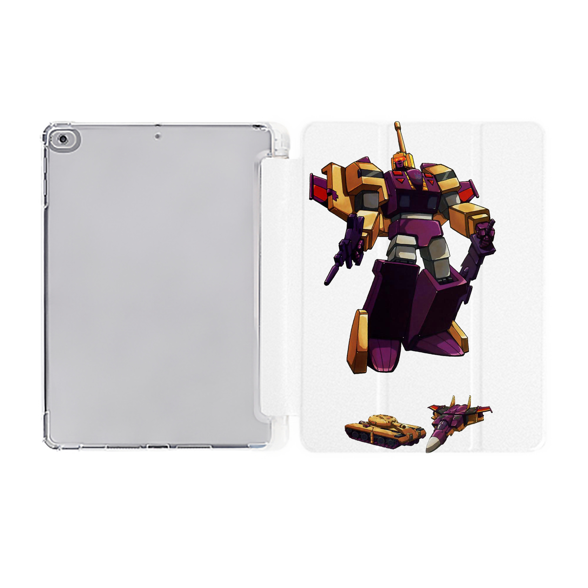 （画像用）  IPad ケース ペン収納付き 三つ折りスタンド PUレザー×シリコン 対応機種9.5/10.5/10.9インチ